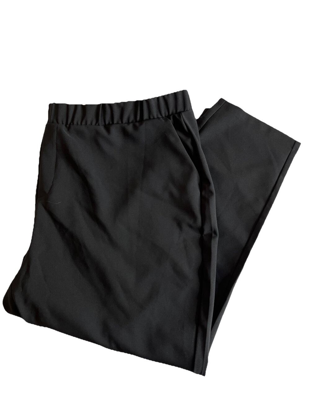 Studio By Torrid Plus 4R Black Pull-On Relaxed Taper Crepe Pants NWT